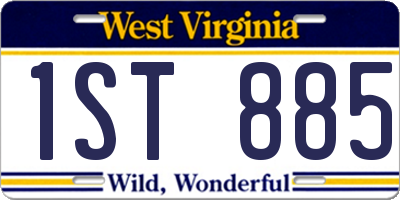 WV license plate 1ST885