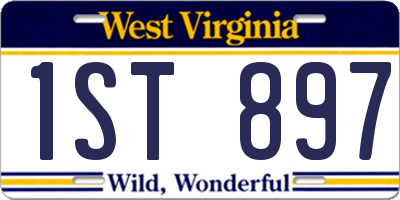 WV license plate 1ST897