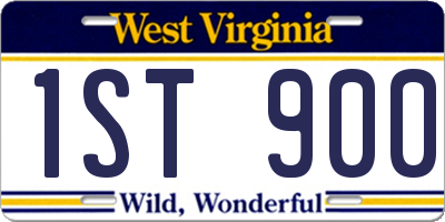 WV license plate 1ST900
