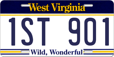 WV license plate 1ST901