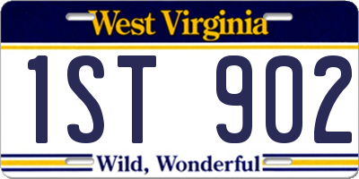 WV license plate 1ST902