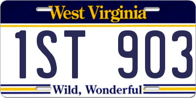 WV license plate 1ST903