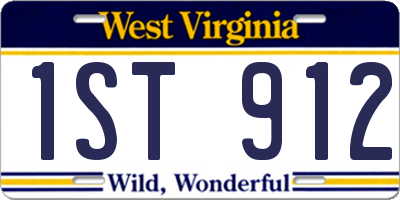 WV license plate 1ST912