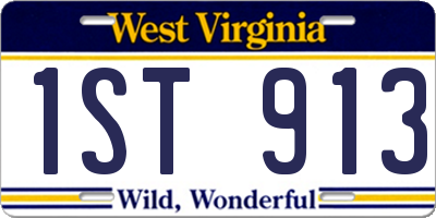 WV license plate 1ST913