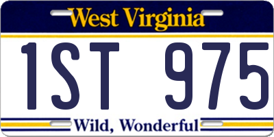 WV license plate 1ST975