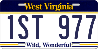 WV license plate 1ST977