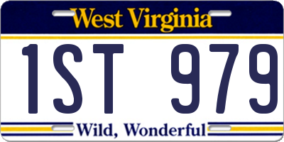 WV license plate 1ST979
