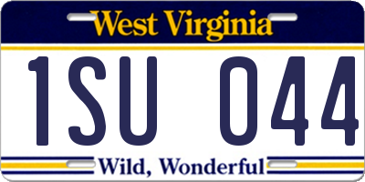 WV license plate 1SU044