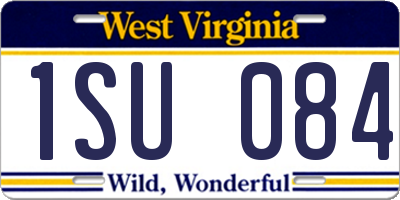 WV license plate 1SU084