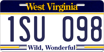 WV license plate 1SU098