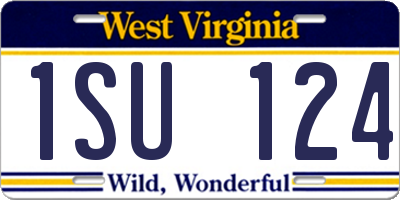 WV license plate 1SU124
