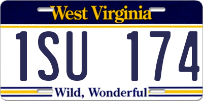 WV license plate 1SU174