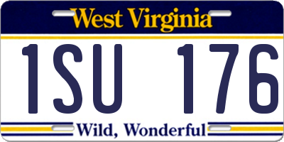 WV license plate 1SU176