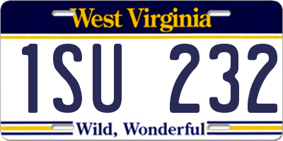 WV license plate 1SU232