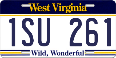 WV license plate 1SU261