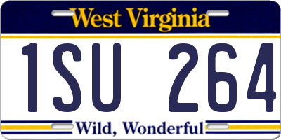 WV license plate 1SU264