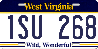 WV license plate 1SU268