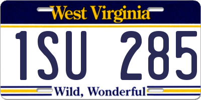 WV license plate 1SU285