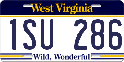 WV license plate 1SU286