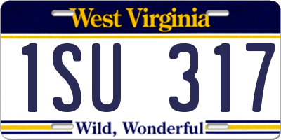 WV license plate 1SU317