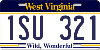 WV license plate 1SU321