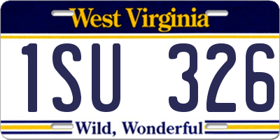 WV license plate 1SU326