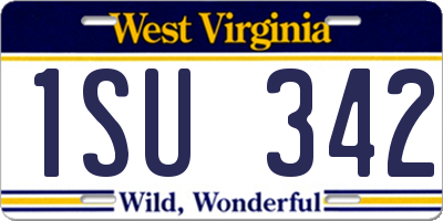 WV license plate 1SU342