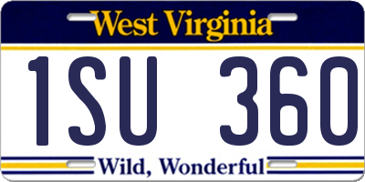 WV license plate 1SU360
