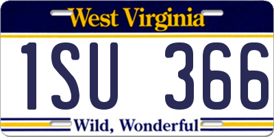 WV license plate 1SU366