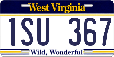 WV license plate 1SU367