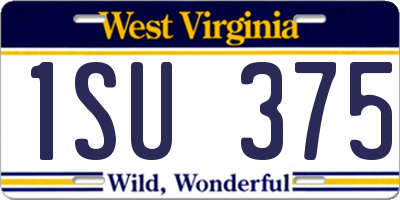 WV license plate 1SU375