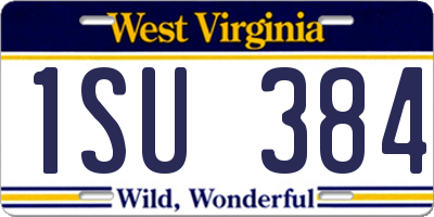 WV license plate 1SU384