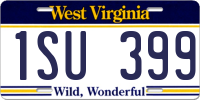 WV license plate 1SU399
