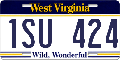 WV license plate 1SU424