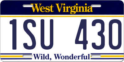 WV license plate 1SU430