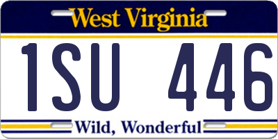 WV license plate 1SU446