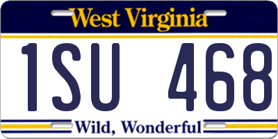 WV license plate 1SU468