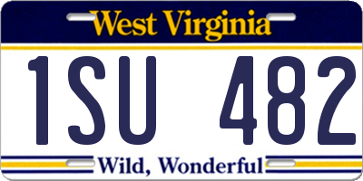 WV license plate 1SU482