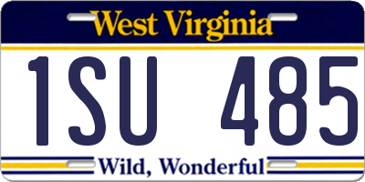 WV license plate 1SU485