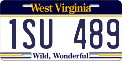 WV license plate 1SU489