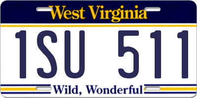 WV license plate 1SU511