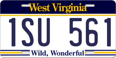 WV license plate 1SU561