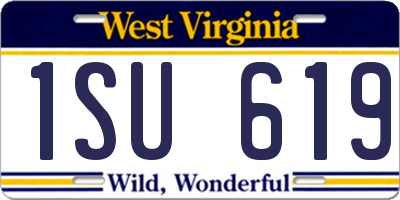 WV license plate 1SU619