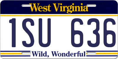 WV license plate 1SU636
