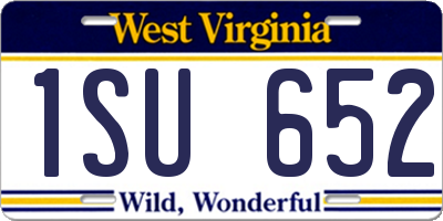 WV license plate 1SU652