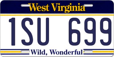 WV license plate 1SU699