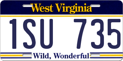 WV license plate 1SU735