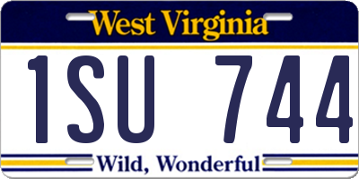 WV license plate 1SU744