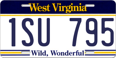 WV license plate 1SU795