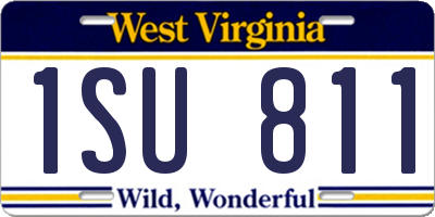 WV license plate 1SU811
